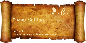 Mezey Celina névjegykártya